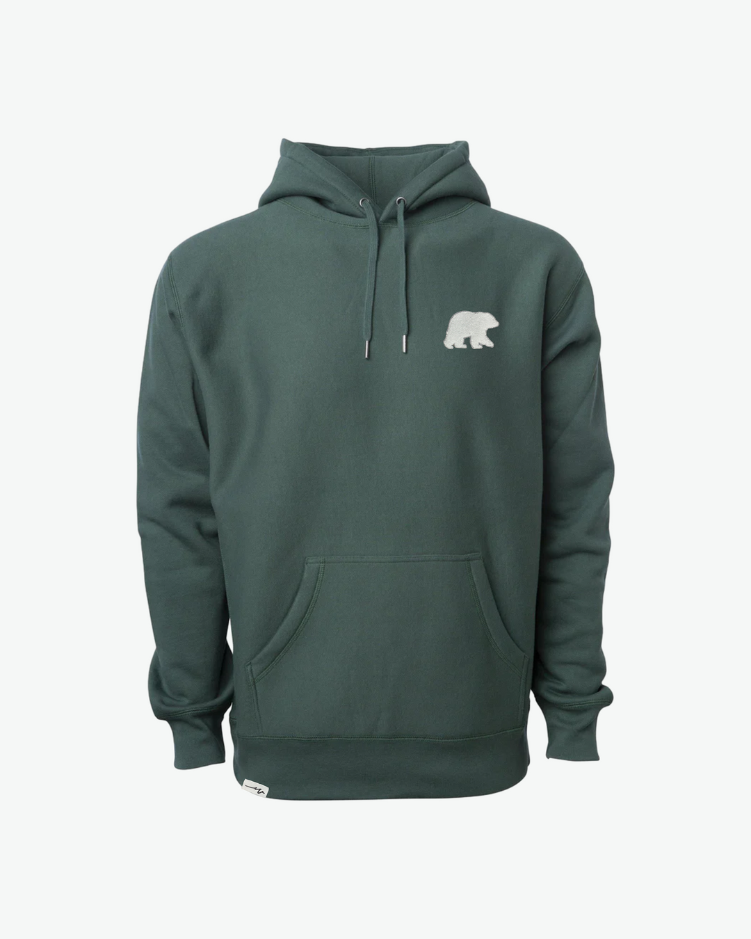 Chenille Heavy Hoodie Bear - Alpine Green