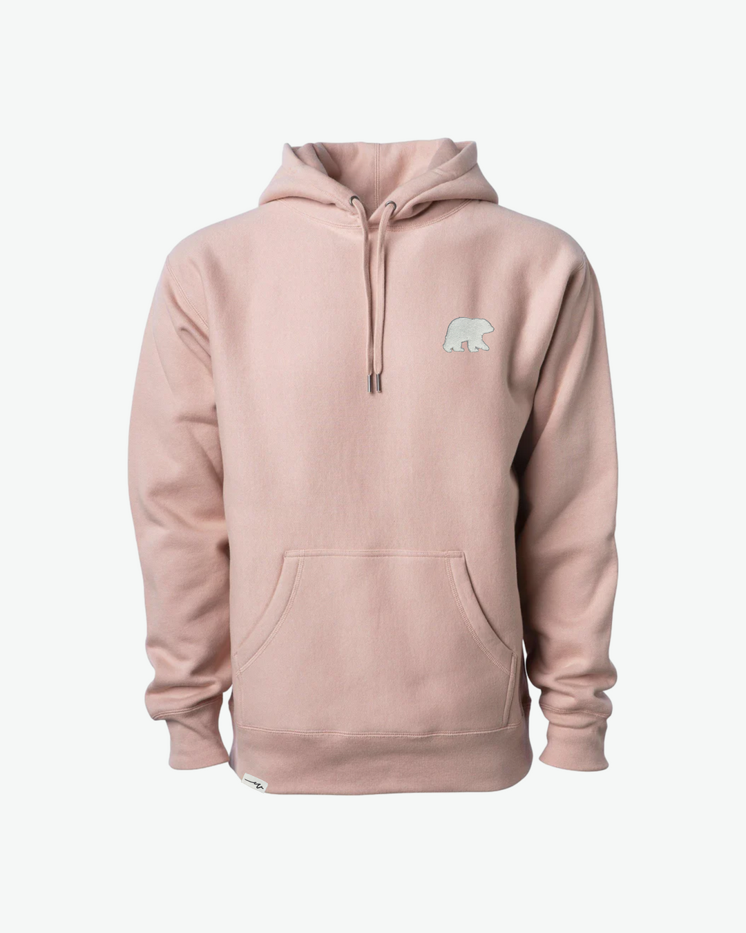 Chenille Heavy Hoodie Bear - Dusty Pink