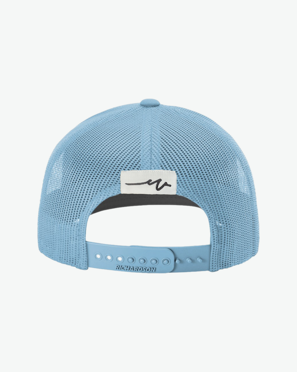 Chenille Bear Trucker - Columbia Blue