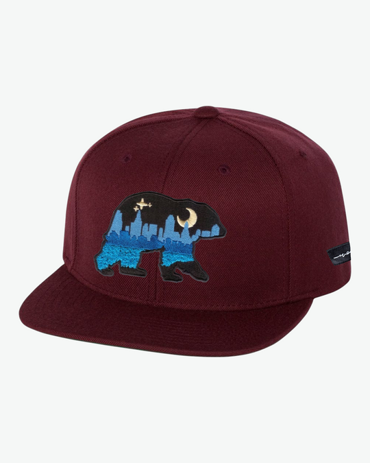 At The City Flat Bill - Maroon