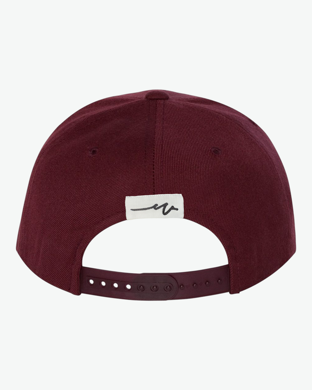 Chenille Bear Flat Bill - Maroon