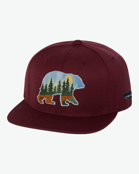 At The Woods Flat Bill - Maroon
