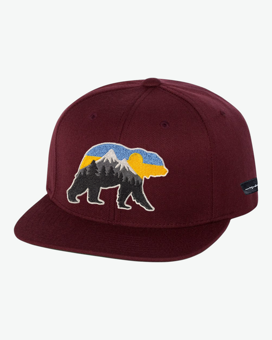 At The Mountains Flat Bill - Maroon
