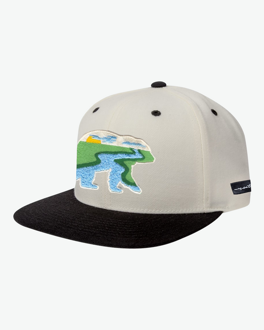 At The River Flat Bill - White/Black