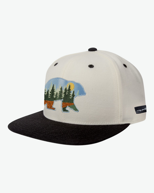 At The Woods Flat Bill - White/Black