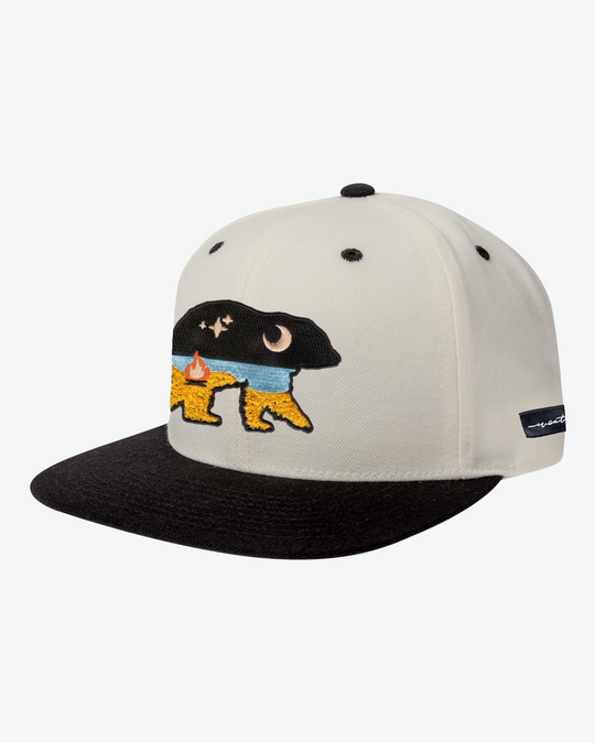 At The Fire Flat Bill - White/Black