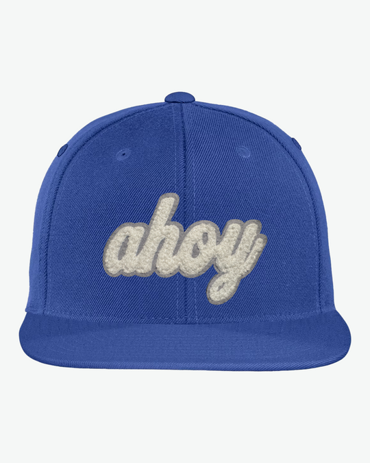 Chenille Ahoy Flat Bill - Royal