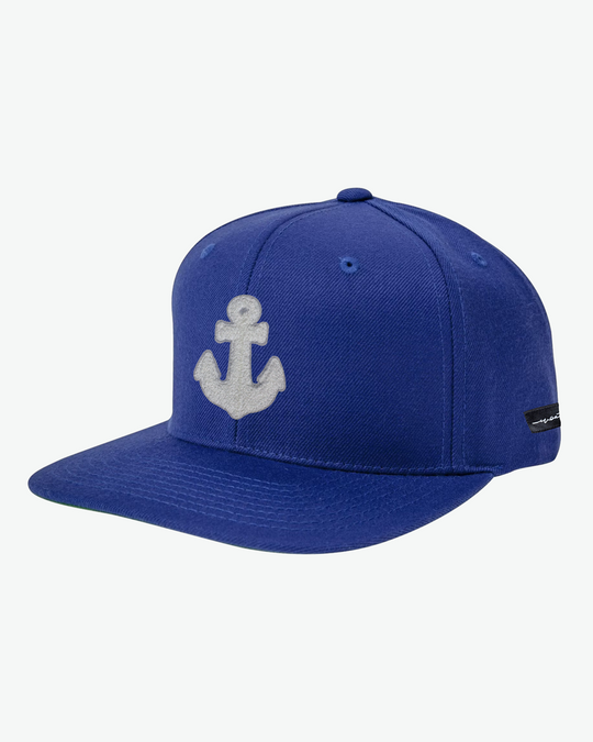 Chenille Anchor Flat Bill - Royal