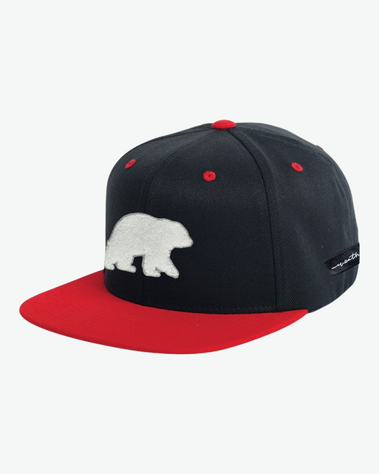 Chenille Bear Flex Flat Bill