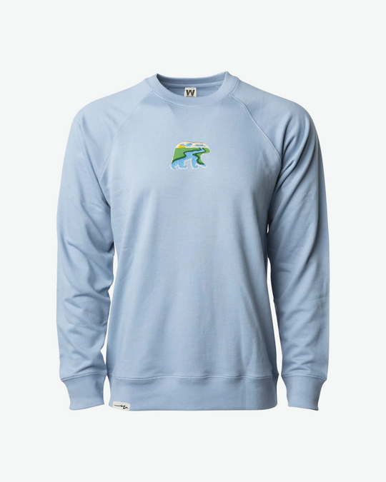Light Bear At The River Crew - Misty Blue