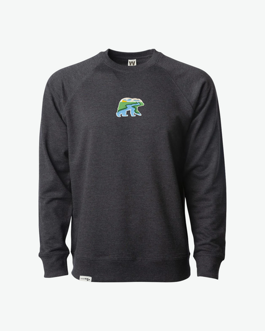 Light Bear At The River Crew - Charcoal Heather