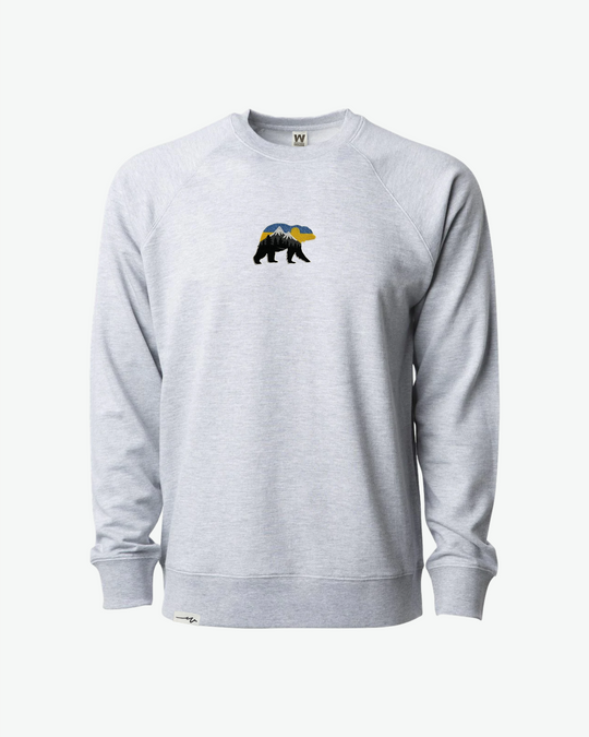 Light Bear At The Mountains Crew - Athletic Heather