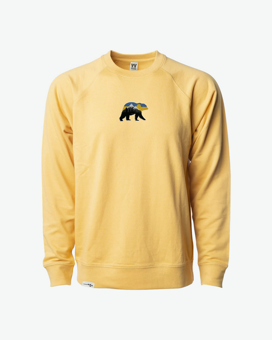 Light Bear At The Mountains Crew - Harvest Gold