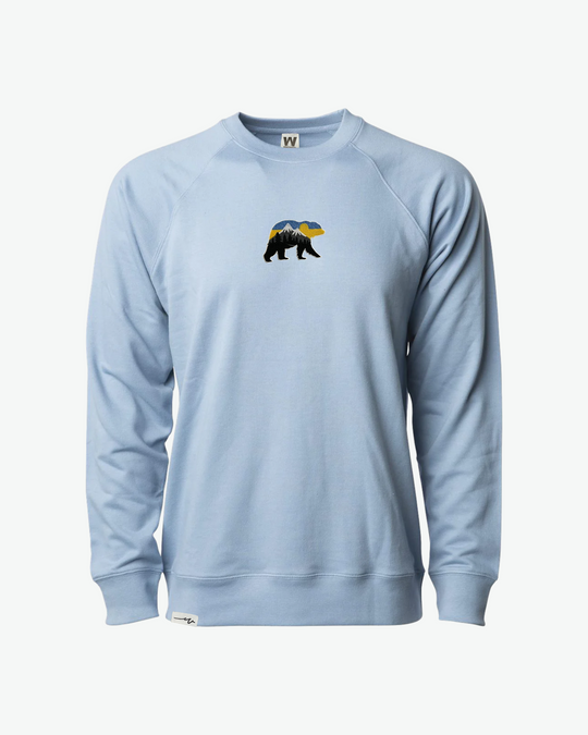 Light Bear At The Mountains Crew - Misty Blue