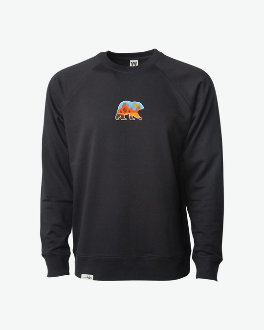 Light Bear At The Valley Crew - Black