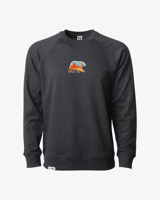 Light Bear At The Valley Crew - Charcoal Heather