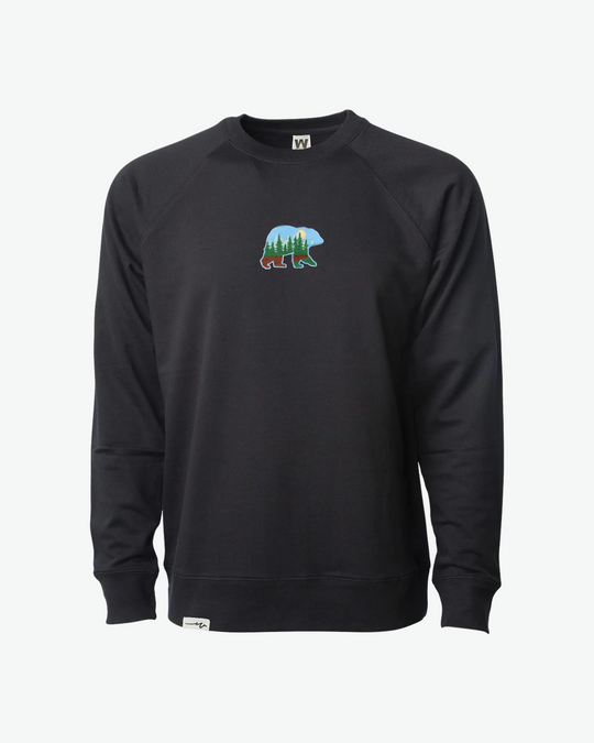 Light Bear At The Woods Crew - Black