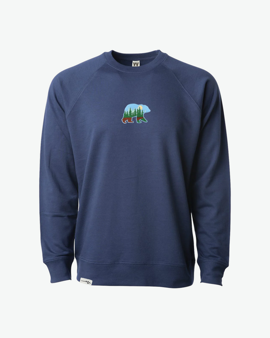Light Bear At The Woods Crew - Indigo