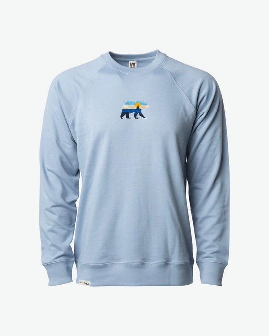 Light Bear At The Sea Crew - Misty Blue
