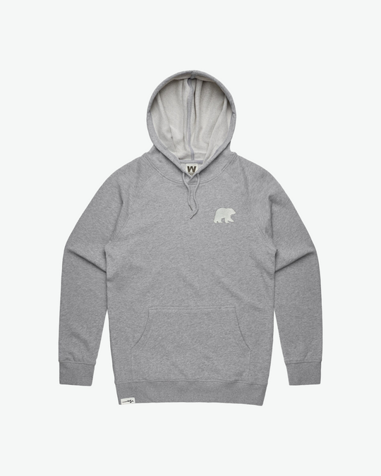 Chenille Mid Hoodie Bear - Grey Marle