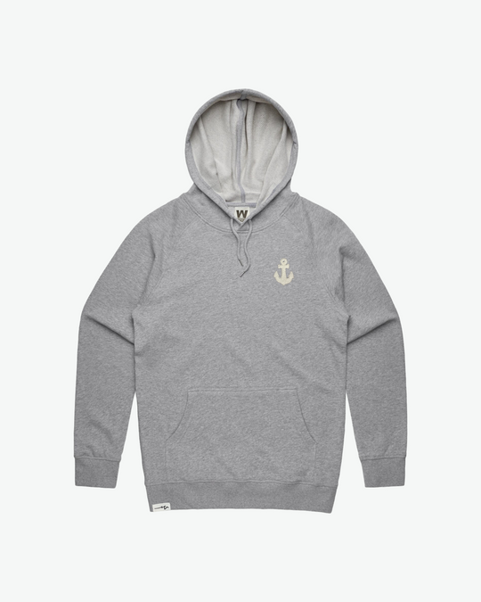 Chenille Mid Hoodie Anchor - Grey Marle
