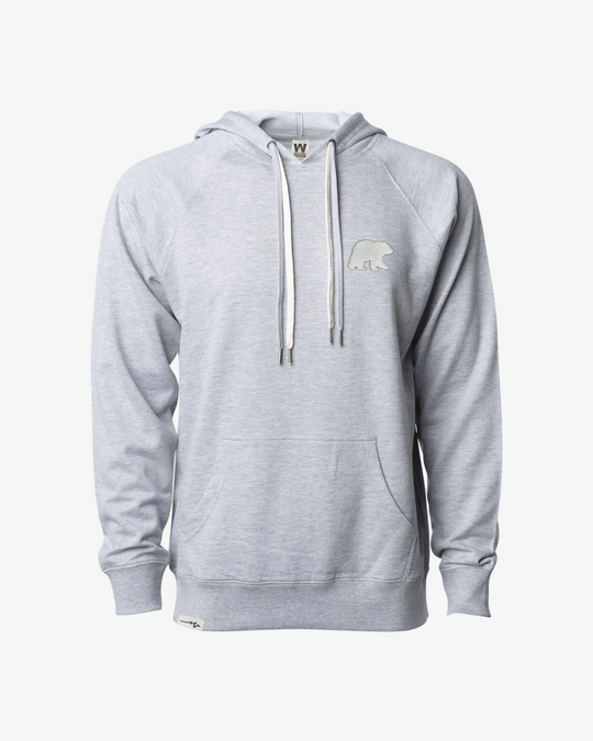 Chenille Light Hoodie Bear - Athletic Heather