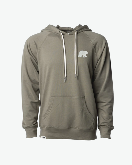 Chenille Light Hoodie Bear - Olive