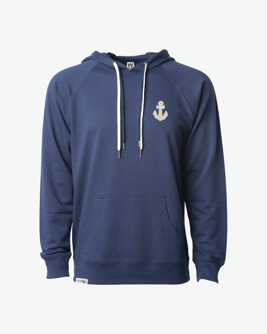 Chenille Light Hoodie Anchor - Indigo