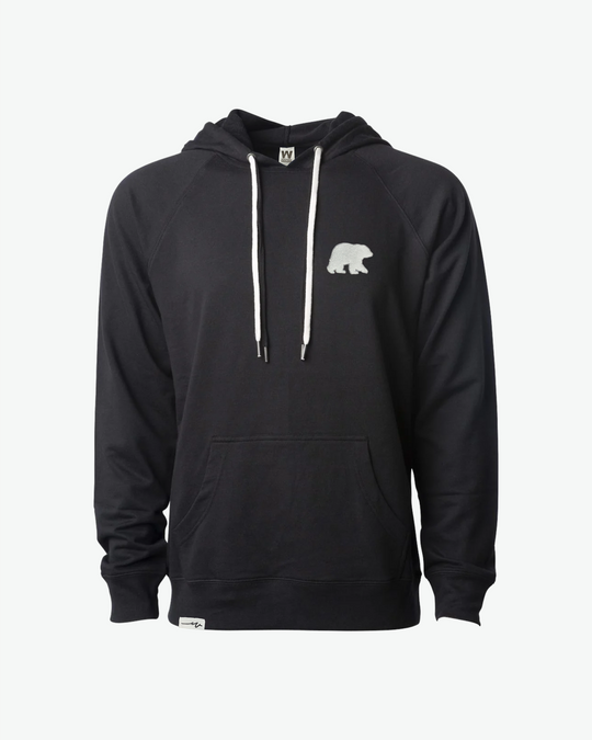 Chenille Light Hoodie Bear - Black