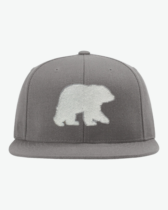 Chenille Bear Flat Bill