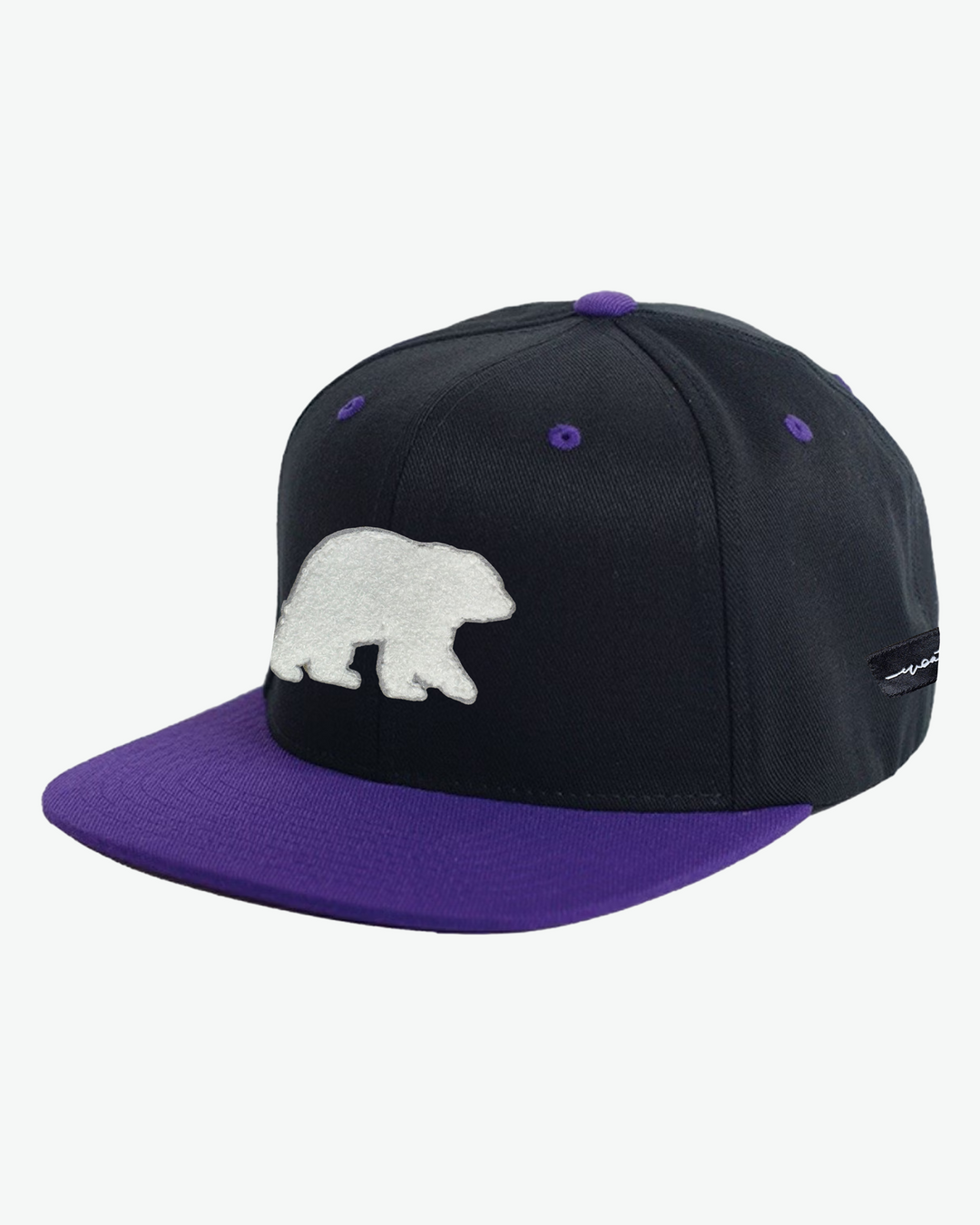 Chenille Bear Flex Flat Bill