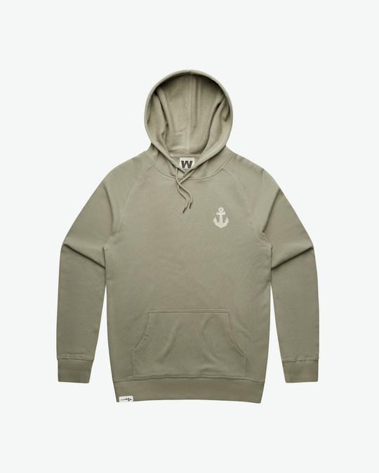 Chenille Mid Hoodie Anchor - Eucalyptus