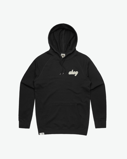 Chenille Mid Hoodie Ahoy - Black