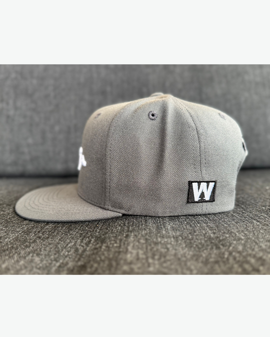 Sketchy W White 3D Flat Bill