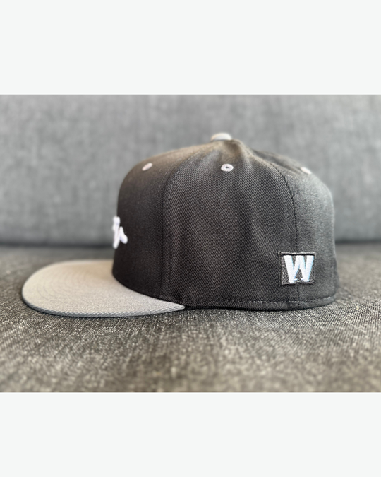 Sketchy W White 3D Flat Bill