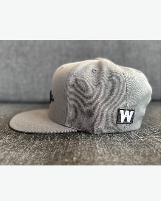 Sketchy W Black 3D Flat Bill