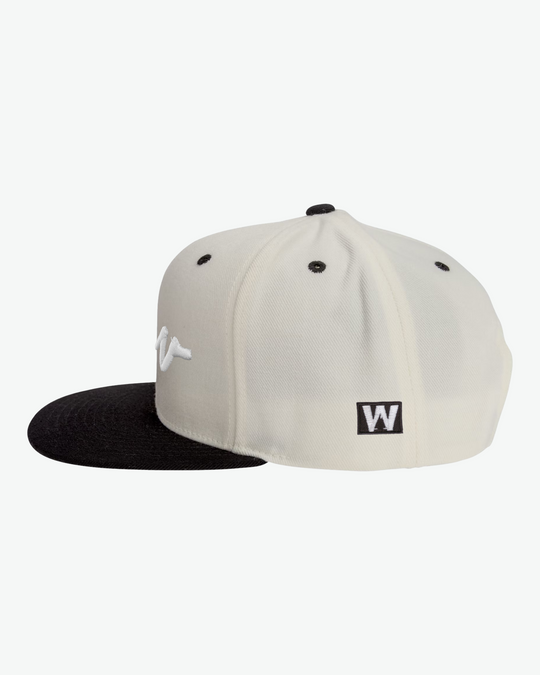 Sketchy W White 3D Flat Bill