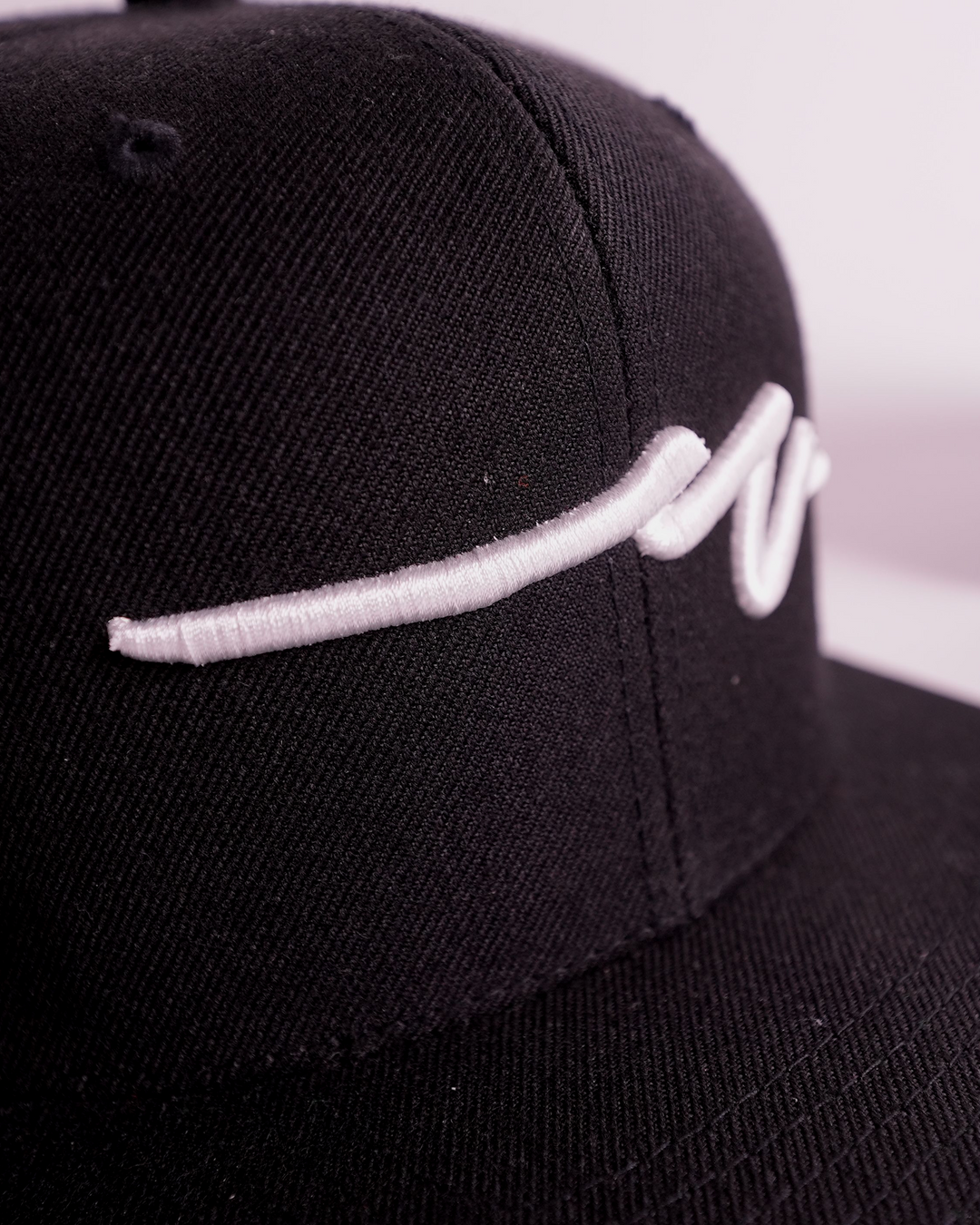 Sketchy W White 3D Flat Bill