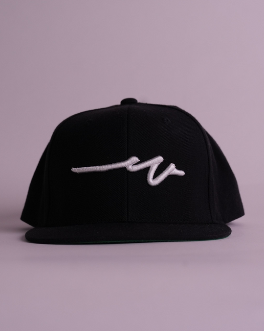 Sketchy W White 3D Flat Bill