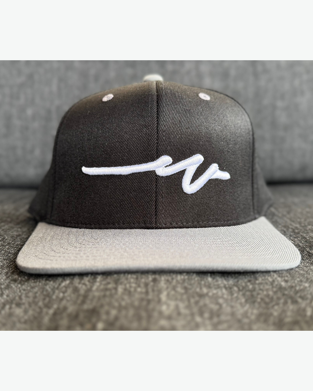 Sketchy W White 3D Flat Bill