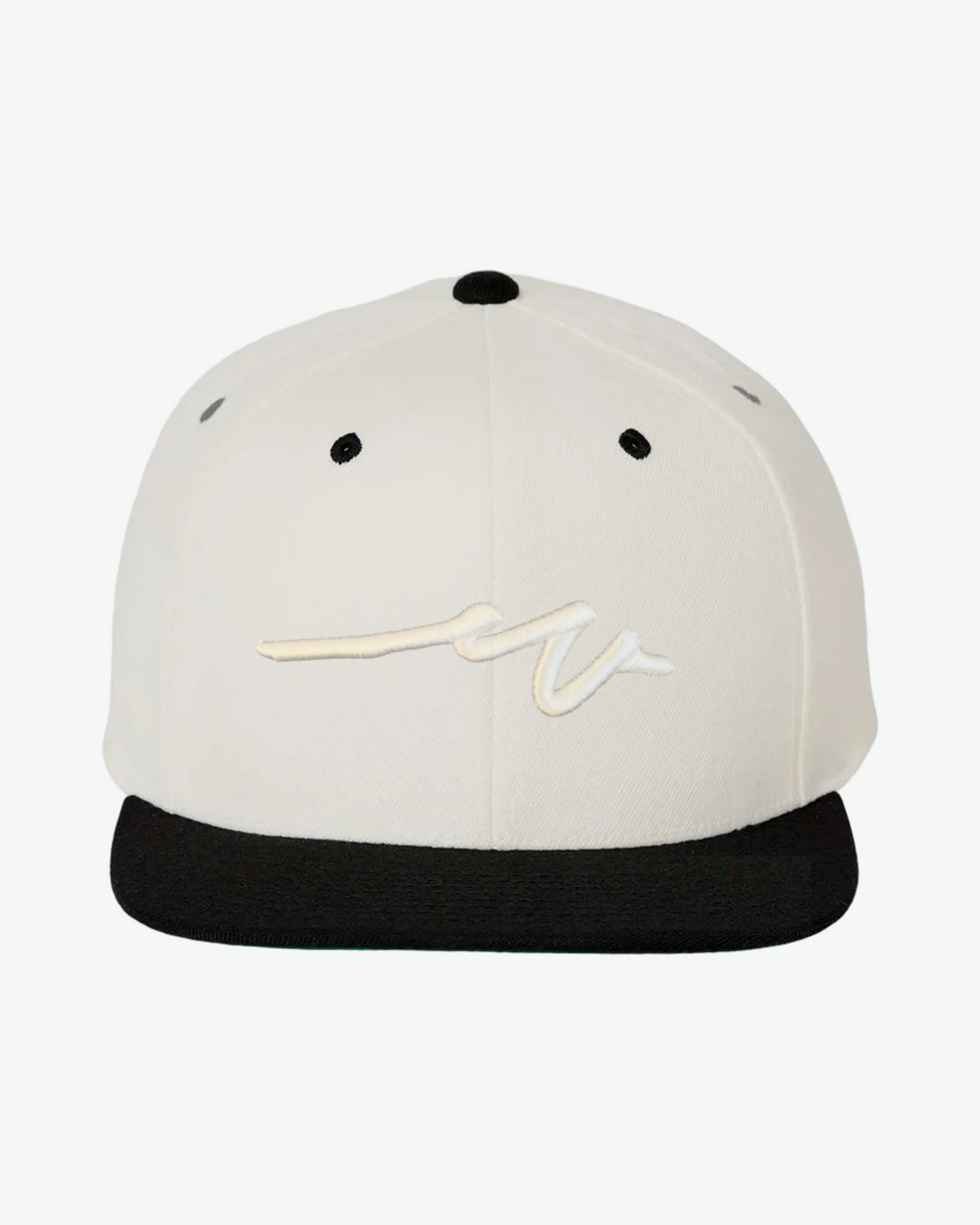 Sketchy W White 3D Flat Bill