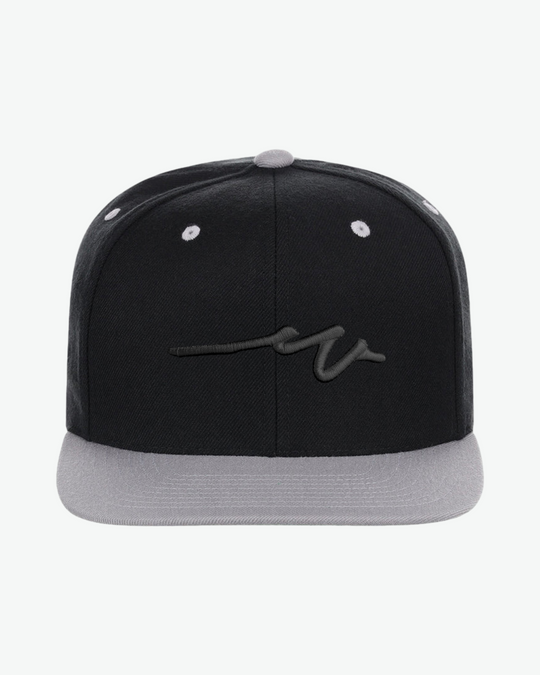 Sketchy W Black 3D Flat Bill