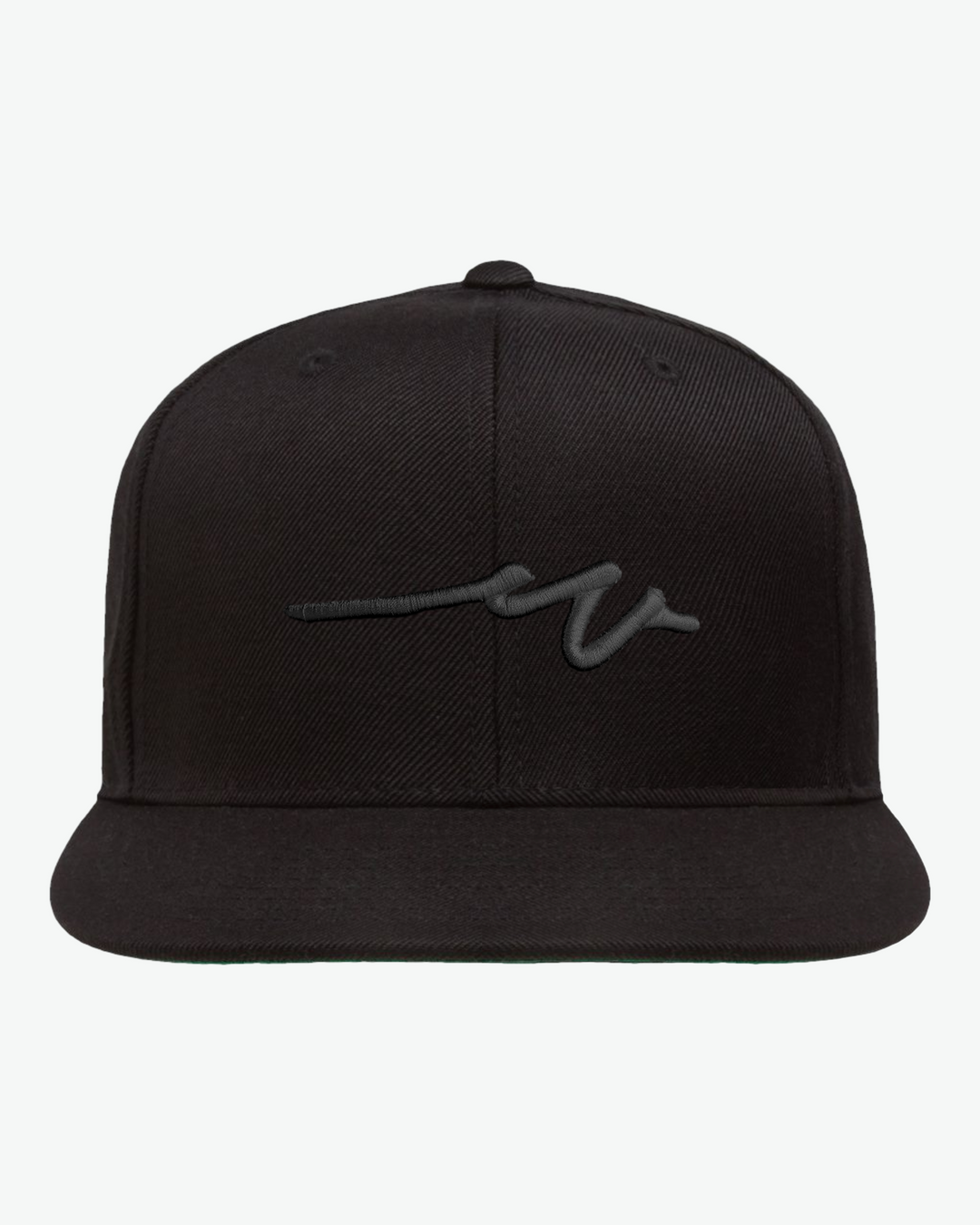 Sketchy W Black 3D Flat Bill