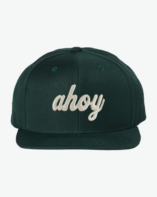 Ahoy White 3D Flat Bill