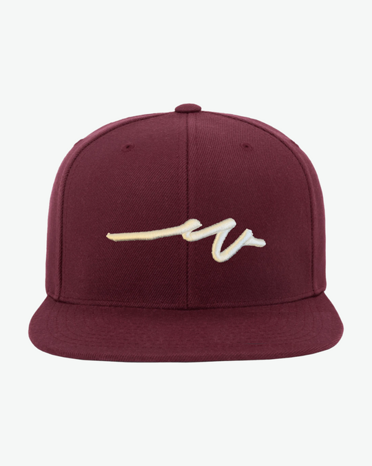 Sketchy W White 3D Flat Bill