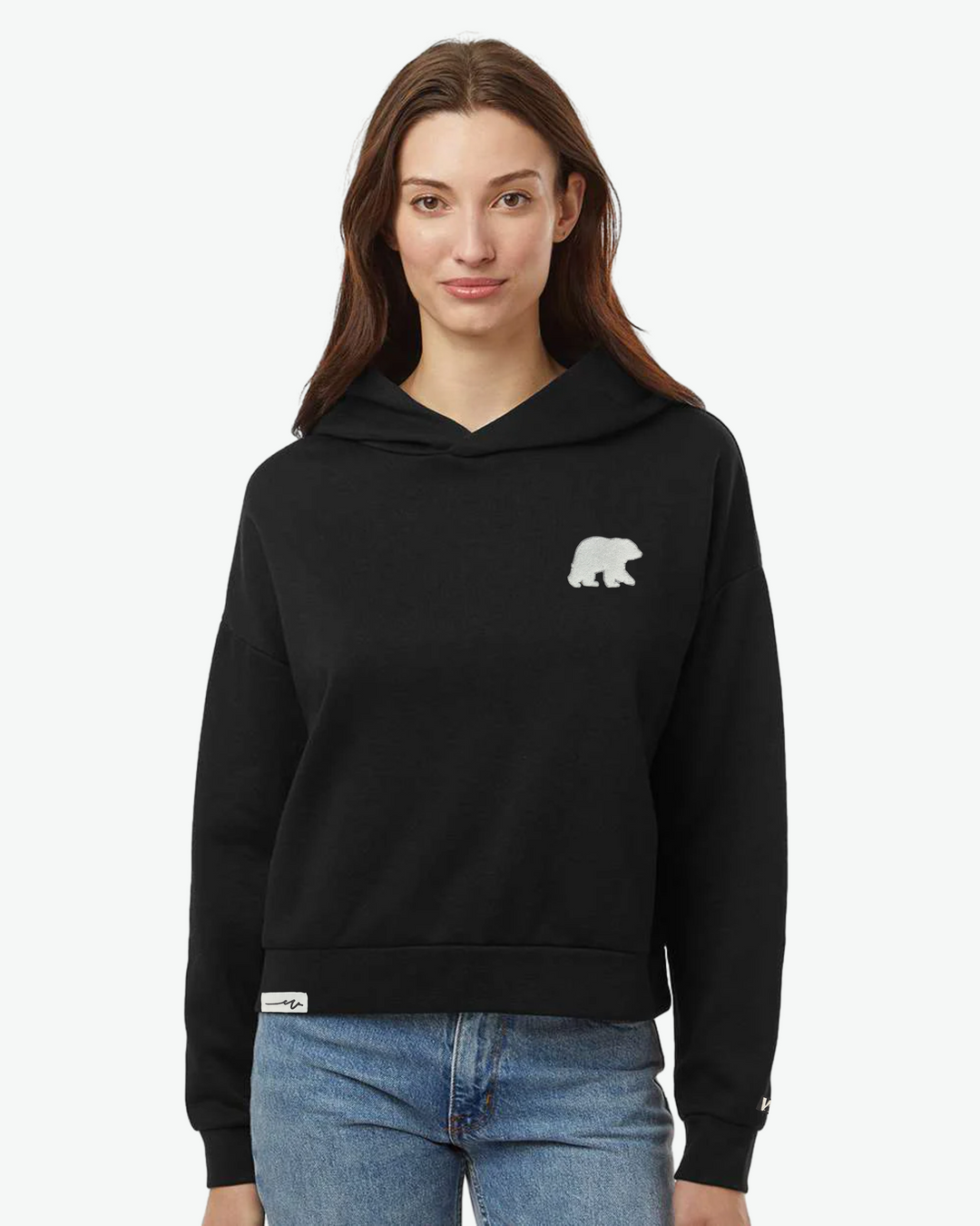 Featherweight Hip Bear Cropped Hoodie
