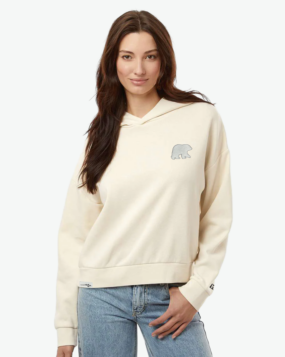 Featherweight Hip Bear Cropped Hoodie