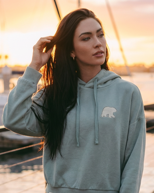 Featherweight Hip Bear Cropped Hoodie